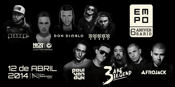 3 Are Legend (Dimitri Vegas & Like Mike & Steve Aoki) - Live At Empo Awards 2014, Expo Bancomer (Mexico) - 12-Apr-2014